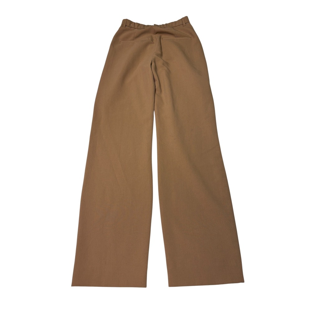 Abercrombie & Fitch Sloane Tailored Wide Leg Pants Brown Tan Rise Womens 25X32 - Picture 5 of 10